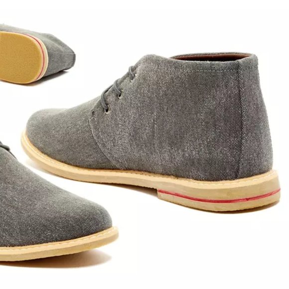 Giraldi NEW 'Danny-4' Chukka Boots Faux Suede NIB Grey Men's 13 - Picture 2 of 16